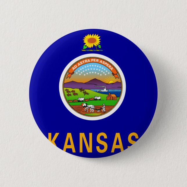 Kansas Flag Button (Front)