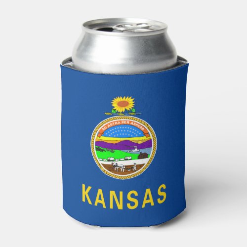 Kansas flag can cooler