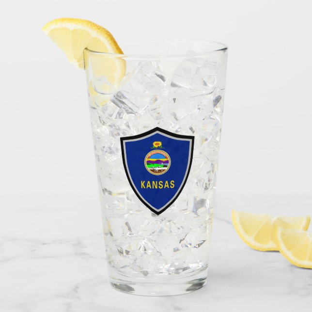 Kansas flag glass (Front Ice)