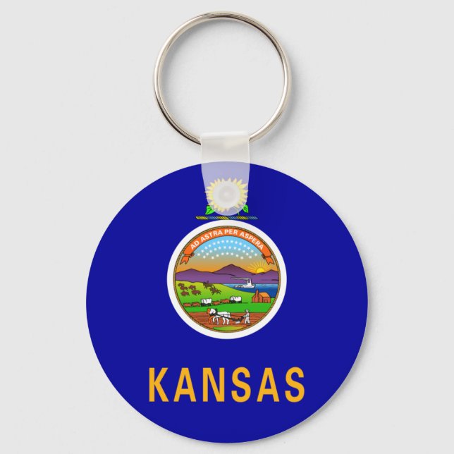 Kansas Flag Keychain (Front)