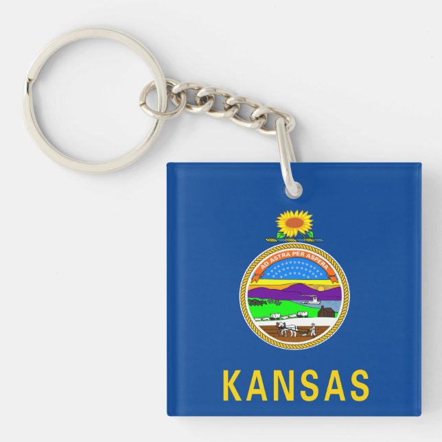 Kansas flag keychain (Front)