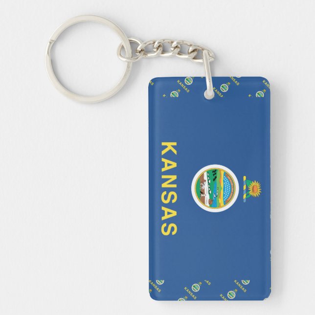 KANSAS Flag Keychain (Front)