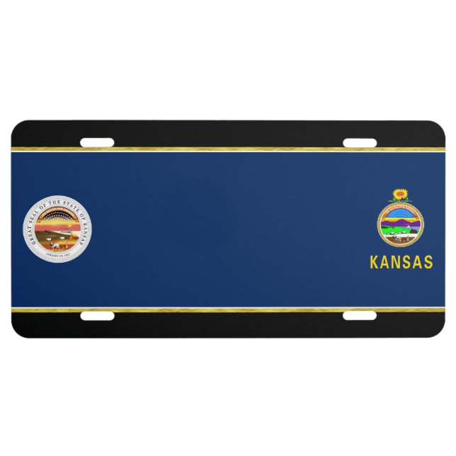 Kansas flag license plate (Front)