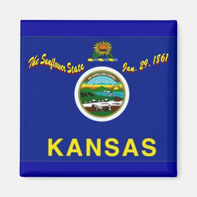Kansas Flag Magnet (Front)
