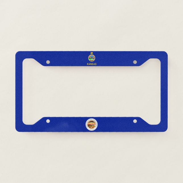 Kansas flag-seal license plate frame (Front)