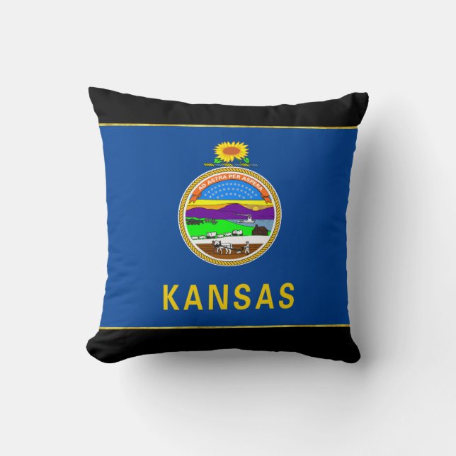 Kansas flag throw pillow (Front)