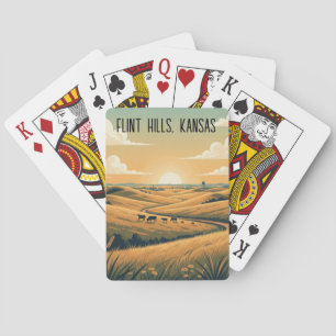 Kansas Flint Hills Travel Souvenir Poker Cards