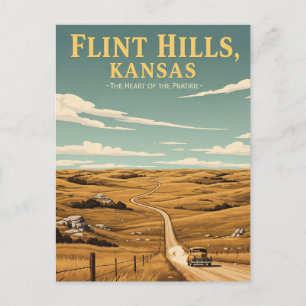 Kansas Flint Hills Travel Souvenir Postcard