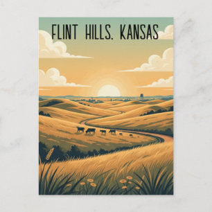 Kansas Flint Hills Travel Souvenir Postcard
