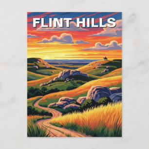 Kansas Flint Hills Travel Souvenir Postcard
