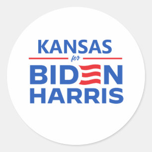 Kansas for Biden Harris Car Magnet Classic Round Sticker