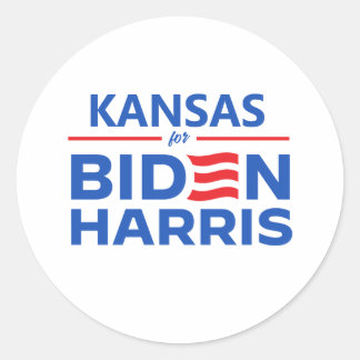 Kansas for Biden Harris Car Magnet Classic Round Sticker