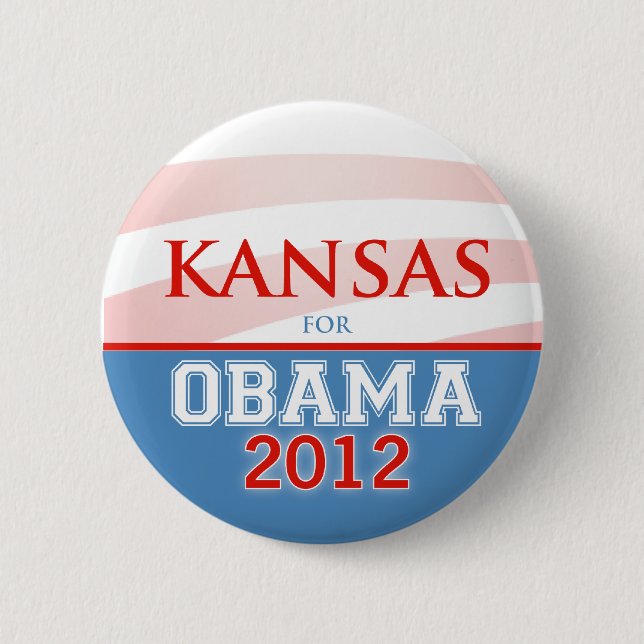 KANSAS for Obama 2012 Button (Front)