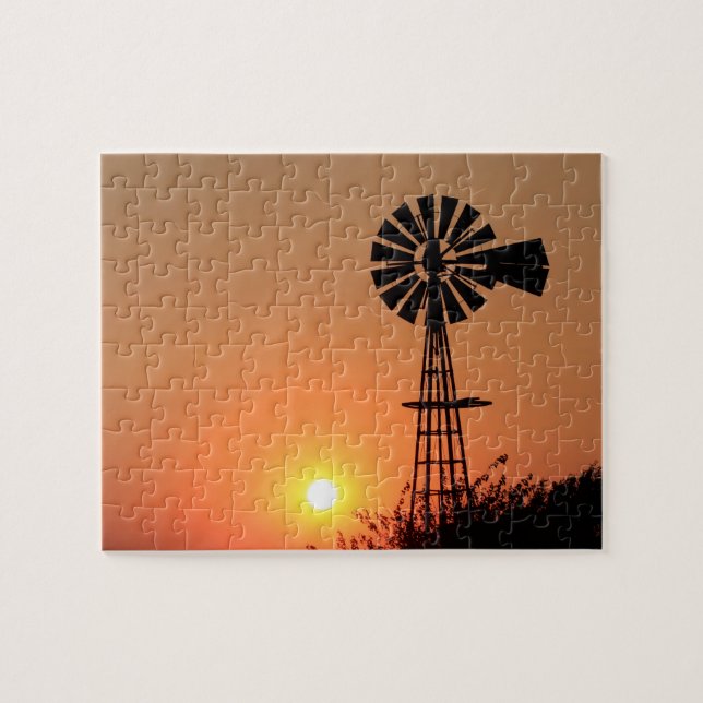 Kansas Golden Sunset Jigsaw Puzzle (Horizontal)