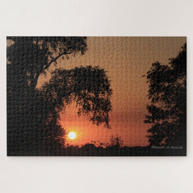 Kansas Golden Sunset Jigsaw Puzzle (Horizontal)