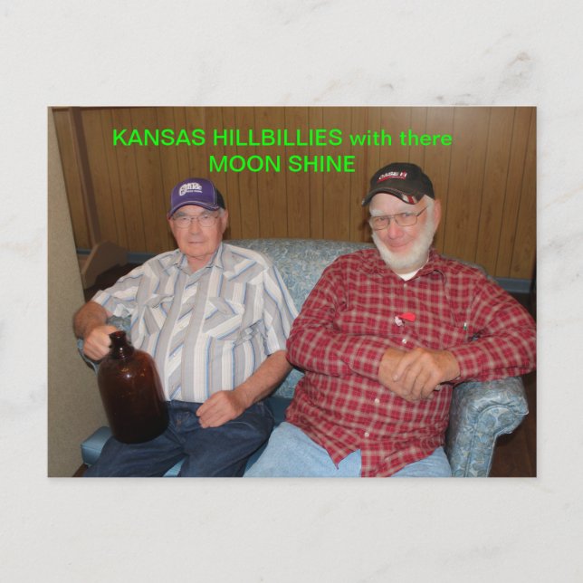 Kansas Hillbillies with there Moon Shine POST CARD (Front)