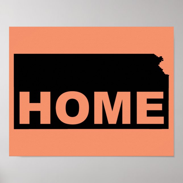 Kansas Home Away From State Poster Sign (Front)