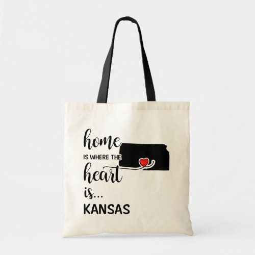 Kansas Home is where the heart is Tote Bag