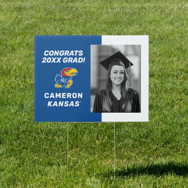 Kansas Jayhawks Graduate Sign (Insitu)