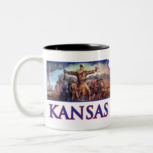 Kansas John Brown and the Tragic Prelude Two_Tone Coffee Mug