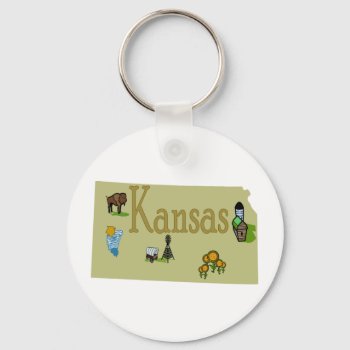 Kansas Keychain by slowtownemarketplace at Zazzle