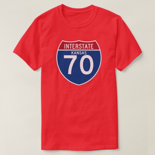 Kansas KS I_70 Interstate Highway Shield _ T_Shirt