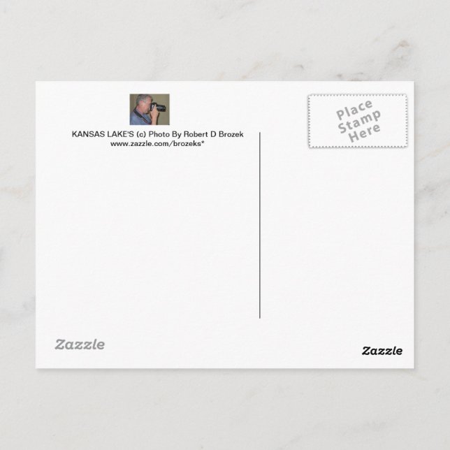 KANSAS LAKE'S WILSON RESERVOIR POSTCARD (Back)