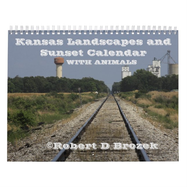 Kansas Landscapes and Sunset Calendar with Animals (Cover)