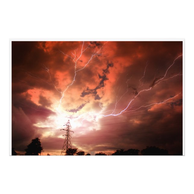 Kansas Lightning Storm PHOTO ENLARGEMENT Print (Front)