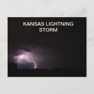 KANSAS LIGHTNING STORM POSTCARD