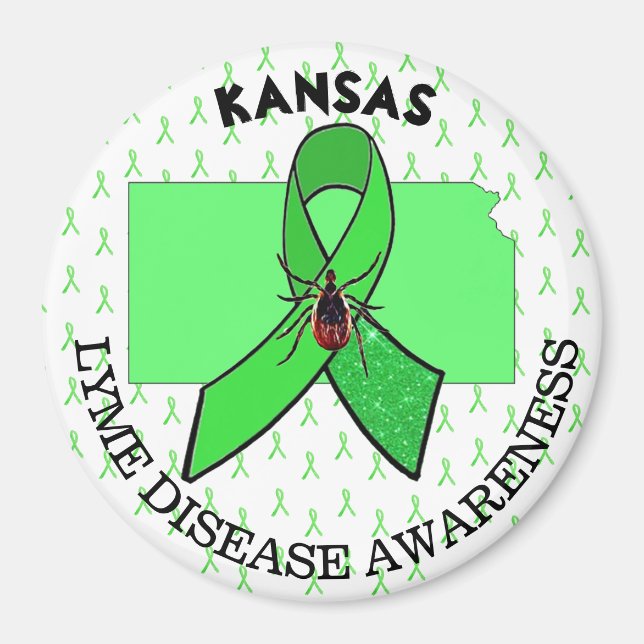 Kansas Lyme Disease Awareness Magnet (Front)
