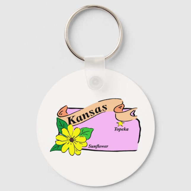 Kansas Map Keychain (Front)