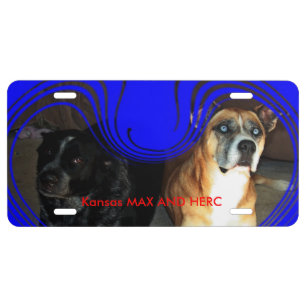 Kansas MAX AND HERC CAR TAG License Plate