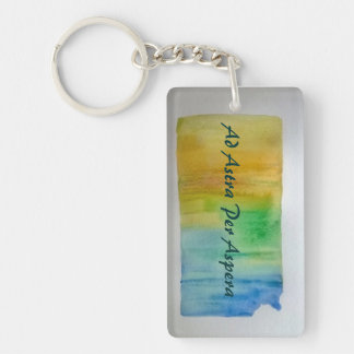 KANSAS MOTTO Key Chain, Ad Astra Per Aspera Keychain