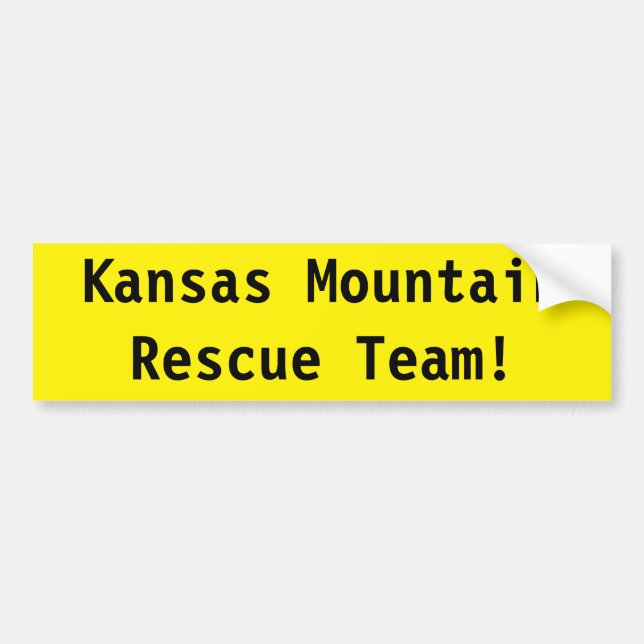 Kansas Mountain Rescue Team! Bumper Sticker (Front)