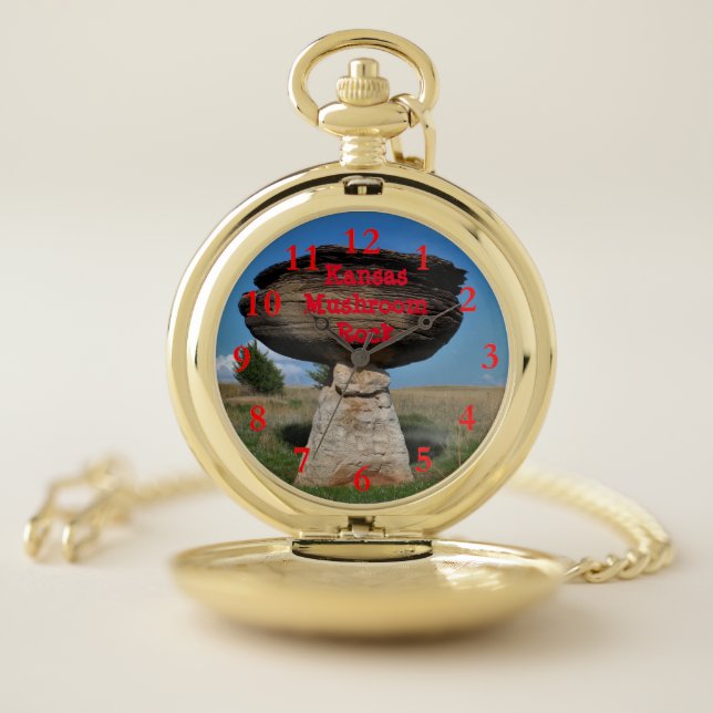 Kansas Mushroom Rock Pocket Watch (Inside)
