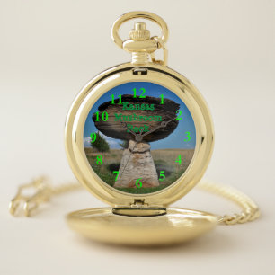 Kansas Mushroom Rock Pocket Watch