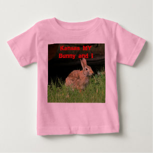 Kansas My Bunny and I Ruffle T-shirt. Baby T-Shirt