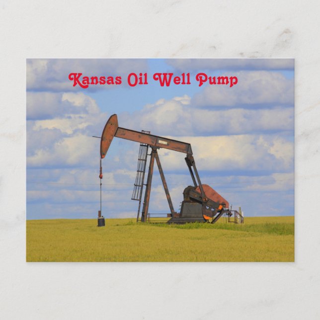 Kansas Oil Well Pump Post Card (Front)