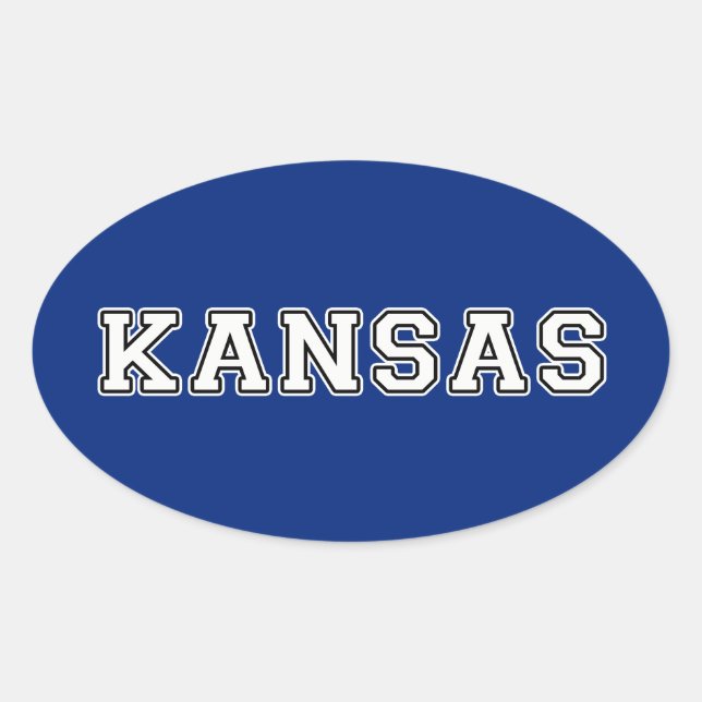 Kansas Oval Sticker (Front)