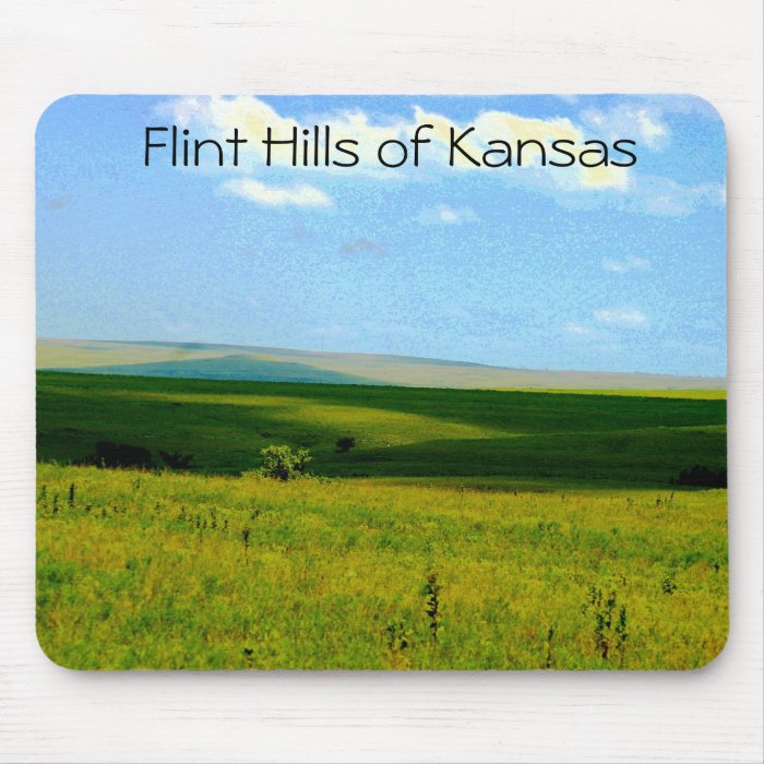 Kansas prairie scene mouse pad