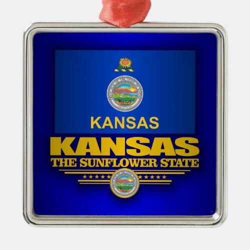 Kansas Pride  Metal Ornament