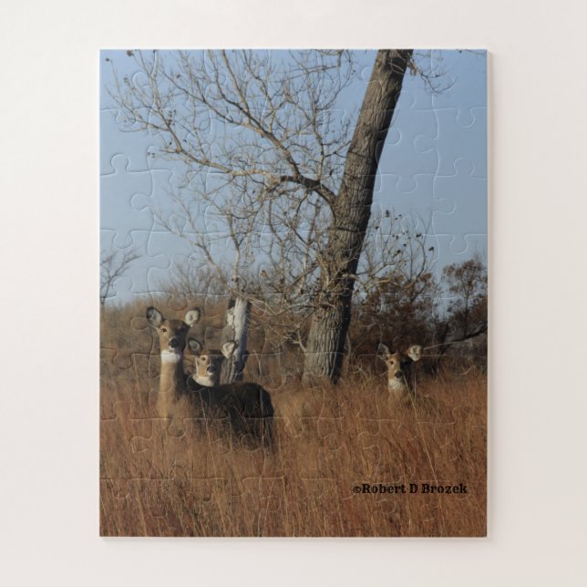Kansas Quivira Wildlife Whitetail Deer Puzzle (Vertical)