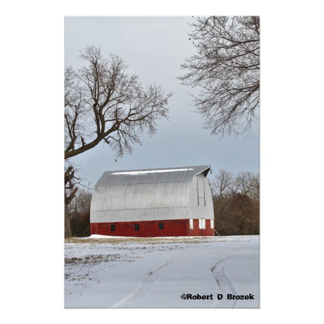 Kansas Red Country Barn  Photo Enlargement (Front)