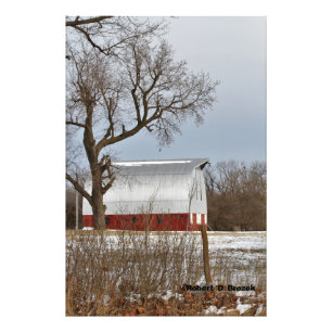 Kansas Red Country Barn Photo Enlargement Print