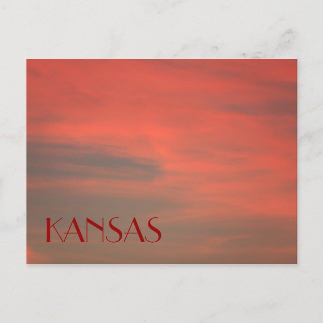 KANSAS Red Sky Postcard (Front)