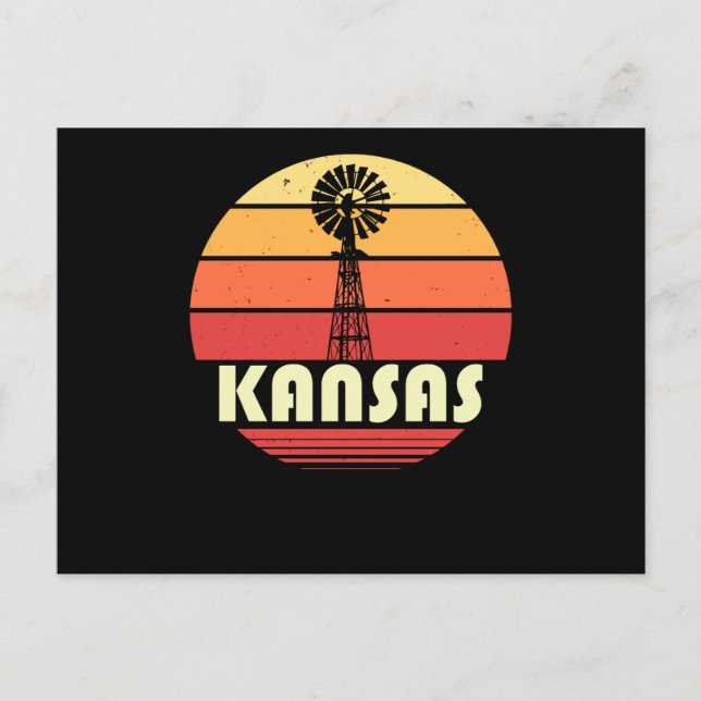 Kansas Retro Postcard (Front)