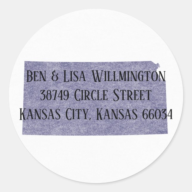 Kansas Return Address Label Seal (Front)