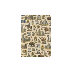 Kansas Route 66 Border Prairie Passport Holder