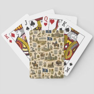 Kansas Route 66 Lucky Prairie Poker Cards
